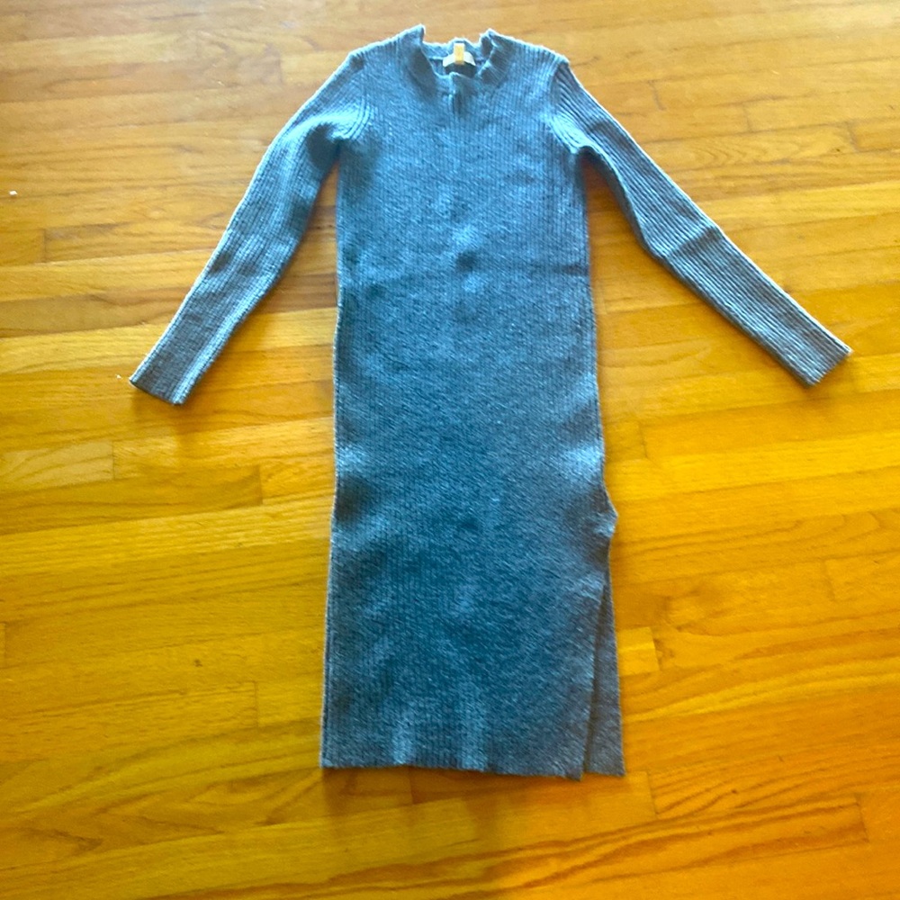 Grey sweater maxi dress